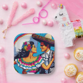 Retro Mexican Dance Folklórico Fiesta Pappteller (Party)