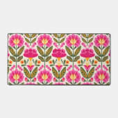 Retro Mexican Flowers Fuchsia Pink Floral Schreibtischunterlage (Vorderseite)