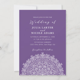 Retro Mexican Terrain Flourishing Mandala Wedding Einladung