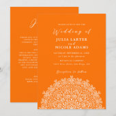 Retro Mexican Terrain Flourishing Mandala Wedding Einladung (Vorne/Hinten)