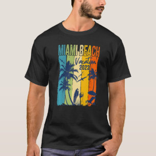 Retro Miami Beach 2023 Florida Familienurlaub Gro T-Shirt