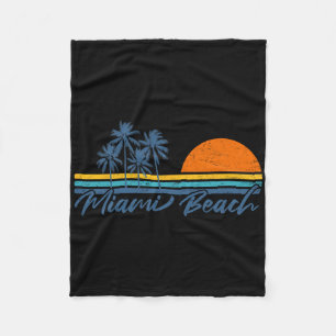 Retro Miami Beach Florida Shirts Frauen Männer Coo Fleecedecke