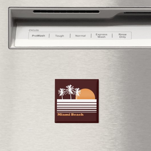Retro Miami Beach Magnet (In Situ (Geschirrspüler))