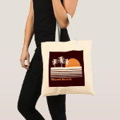 Retro Miami- BeachLeinwand-Tasche Tragetasche (Vorderseite (Produkt))