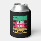Retro Miami Florida Beach Souvenir Dosenkühler (Kanne Vorderseite)