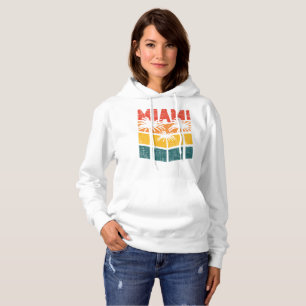 Retro Miami Florida Beach Souvenir Palm Tree 80er Hoodie