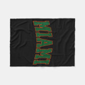 Retro Miami Florida Tee Men Women And Kids  Fleecedecke (Vorderseite (Horizontal))