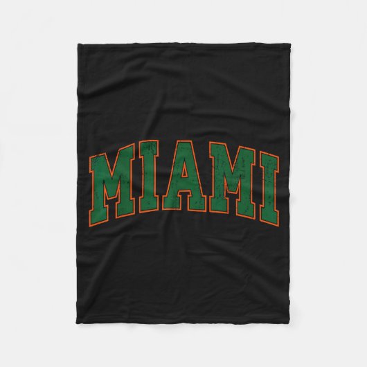 Retro Miami Florida Tee Men Women And Kids  Fleecedecke (Vorderseite)