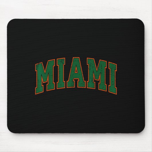 Retro Miami Florida Tee Men Women And Kids Mousepad (Vorne)