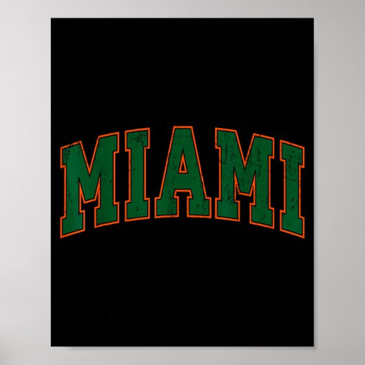 Retro Miami Florida Tee Men Women And Kids  Poster (Vorne)