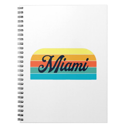 Retro Miami Notizblock (Vorderseite)