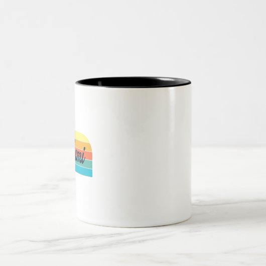 Retro Miami Zweifarbige Tasse (Mittel)