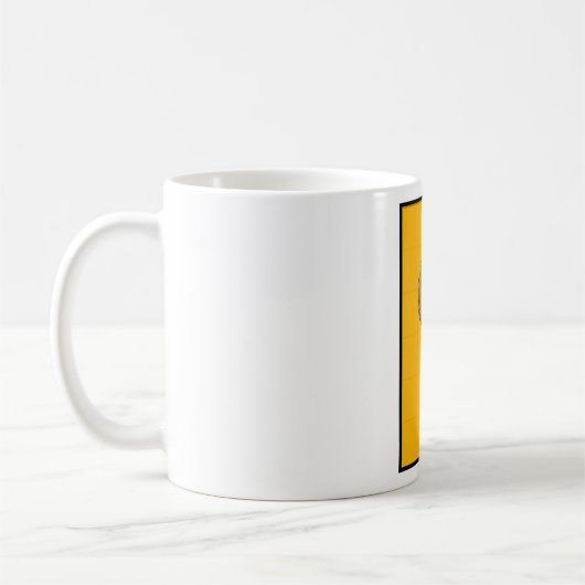 Retro Microphone on Bold Yellow Kaffeetasse (Links)