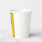 Retro Microphone on Bold Yellow Pappbecher (Links)