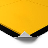 Retro Microphone on Bold Yellow Poster (Ecke)