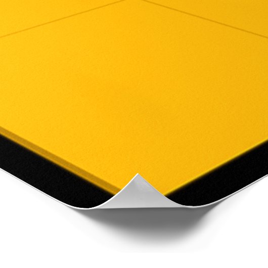 Retro Microphone on Bold Yellow Poster (Ecke)