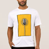 Retro Microphone on Bold Yellow T-Shirt (Vorderseite)