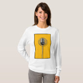 Retro Microphone on Bold Yellow T-Shirt (Vorne ganz)