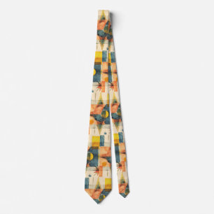 Retro-Mid-Century-Atom-Geometrisches Muster Krawatte