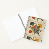 Retro-Mid-Century-Atom-Geometrisches Muster Notizblock (Innenseite)
