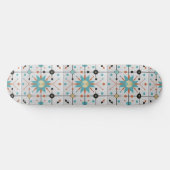Retro-Mid-Century-Atom-Geometrisches Muster Skateboard (Horizontal)