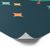 Retro Mid Century Atomic Abstrakt Art Poster (Ecke)