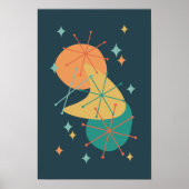 Retro Mid Century Atomic Abstrakt Art Poster (Vorne)
