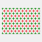 Retro Mid Century Christmas Starburst Holiday Geschenkpapier Set (Vorderseite)
