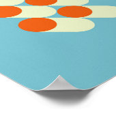 Retro Mid Century Geometric Dots Poster (Ecke)