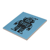 Retro-Mid-Century-inspirierter Roboter Fliese (Seite)