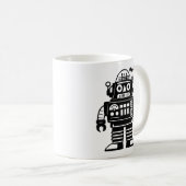Retro-Mid-Century-inspirierter Roboter Kaffeetasse (VorderseiteRechts)