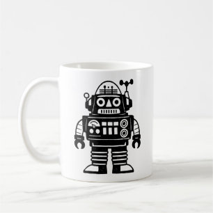 Retro-Mid-Century-inspirierter Roboter Kaffeetasse
