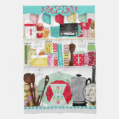 Retro Mid Century Kitchen 2026 Kalender Geschirrtuch (Vertikal)