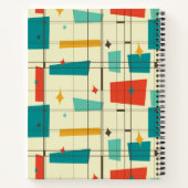 Retro Mid Century Mod Atomzeitalter Aquamariner Re Notizblock (Rückseite)