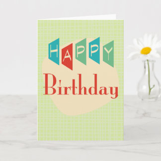 Retro Mid-Century Mod Birthday Card Karte