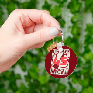 Retro-Mid-Century-Modern 45. Geburtstag Schlüsselanhänger