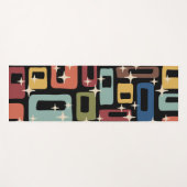 Retro Mid Century Modern Abstract Yogamatte (Vorderseite (Horizontal))