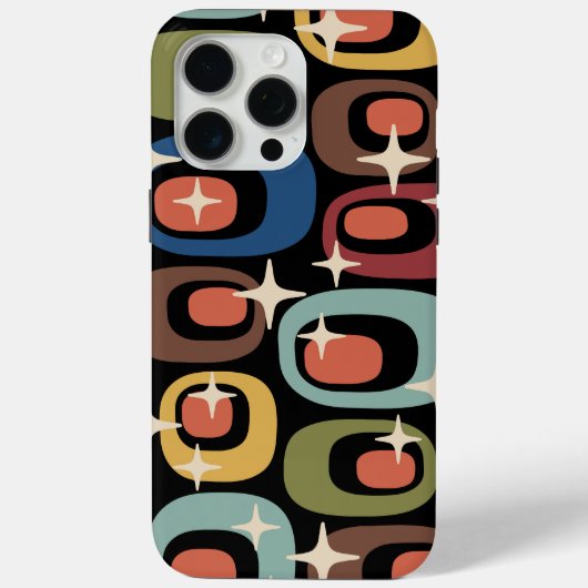 Retro-Mid-Century-Modern-Abstrakt Case-Mate iPhone Hülle (Rückseite)