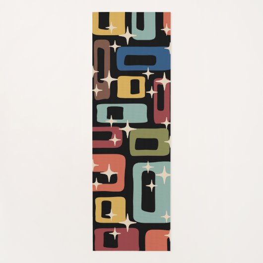 Retro-Mid-Century-Modern-Abstrakt Yogamatte (Vorderseite)