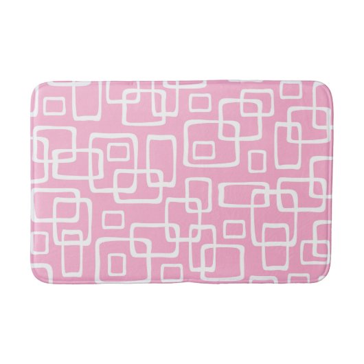 Retro-Mid-Century-Modern-Abstraktes Muster Badematte (Vorderseite)