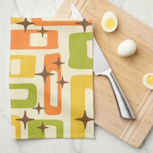 Retro-Mid-Century-Modern-Abstraktes Muster Geschirrtuch