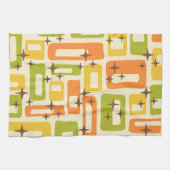 Retro-Mid-Century-Modern-Abstraktes Muster Geschirrtuch (Horizontal)