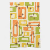 Retro-Mid-Century-Modern-Abstraktes Muster Geschirrtuch (Vertikal)