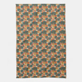 Retro-Mid-Century-Modern-Abstraktes Muster  Geschirrtuch (Vertikal)