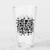 Retro-Mid-Century-Modern-Atom-Abstrakt Glas (Vorderseite)