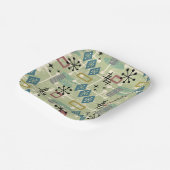 Retro-Mid-Century-Modern-Atom-Abstrakt Pappteller (Gewinkelt)
