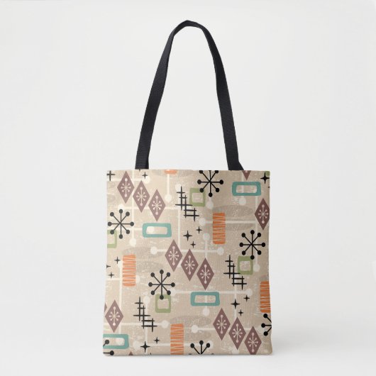 Retro-Mid-Century-Modern-Atomare Abstraktion Tasche (Vorderseite)