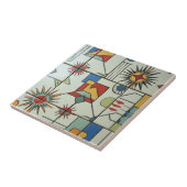 Retro Mid Century Modern Atomic Geometric Pattern Fliese (Seite)