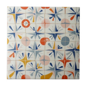 Retro-Mid-Century-Modern-Atomisches-Geometrisches- Fliese