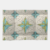 Retro-Mid-Century-Modern-Atomisches-Geometrisches- Geschirrtuch (Horizontal)